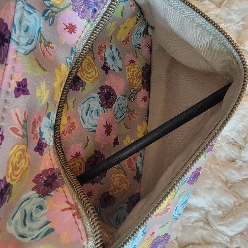 Floral Backpack with Front Zipper Pocket - Picture 3 of 7